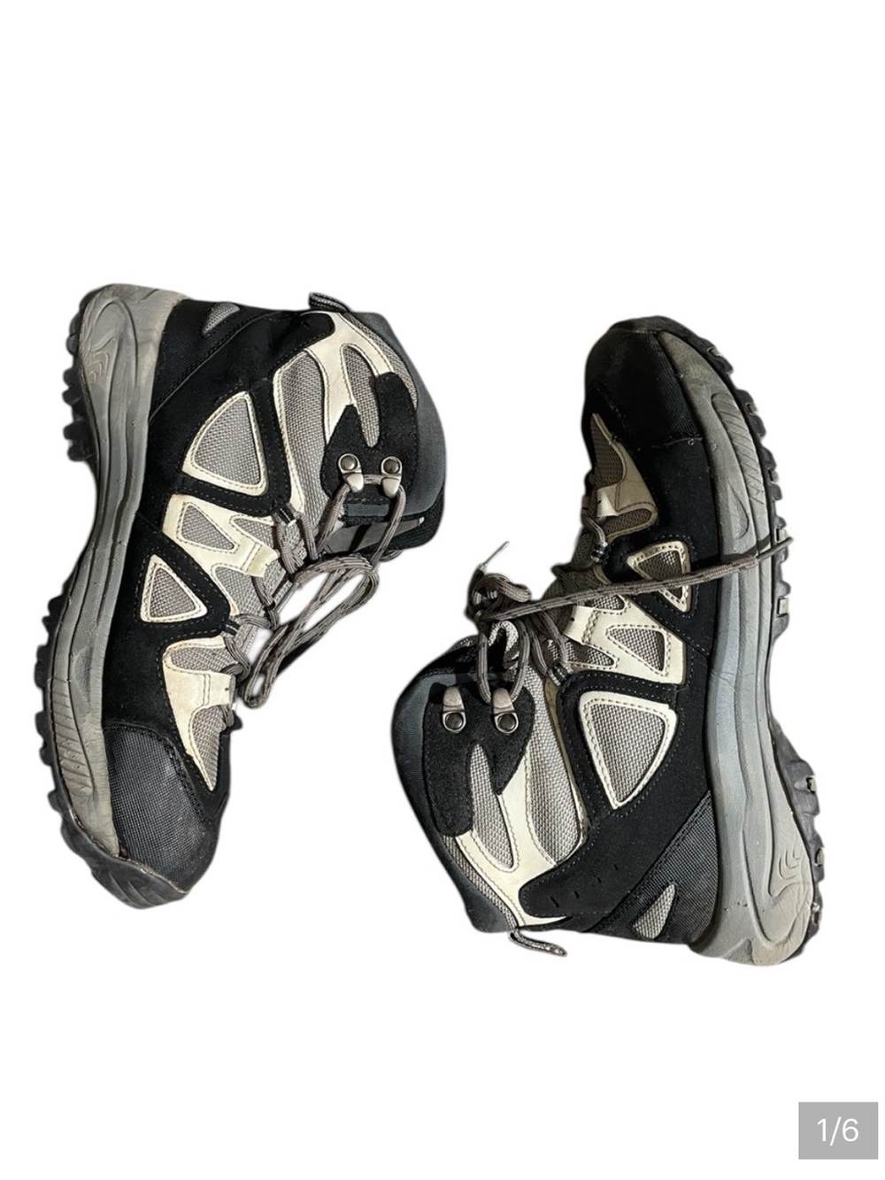 A4 Ozark Trail Men’s 11 Lucky Black and Gray Hiking Boots